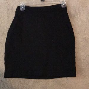 Black stretch mini skirt